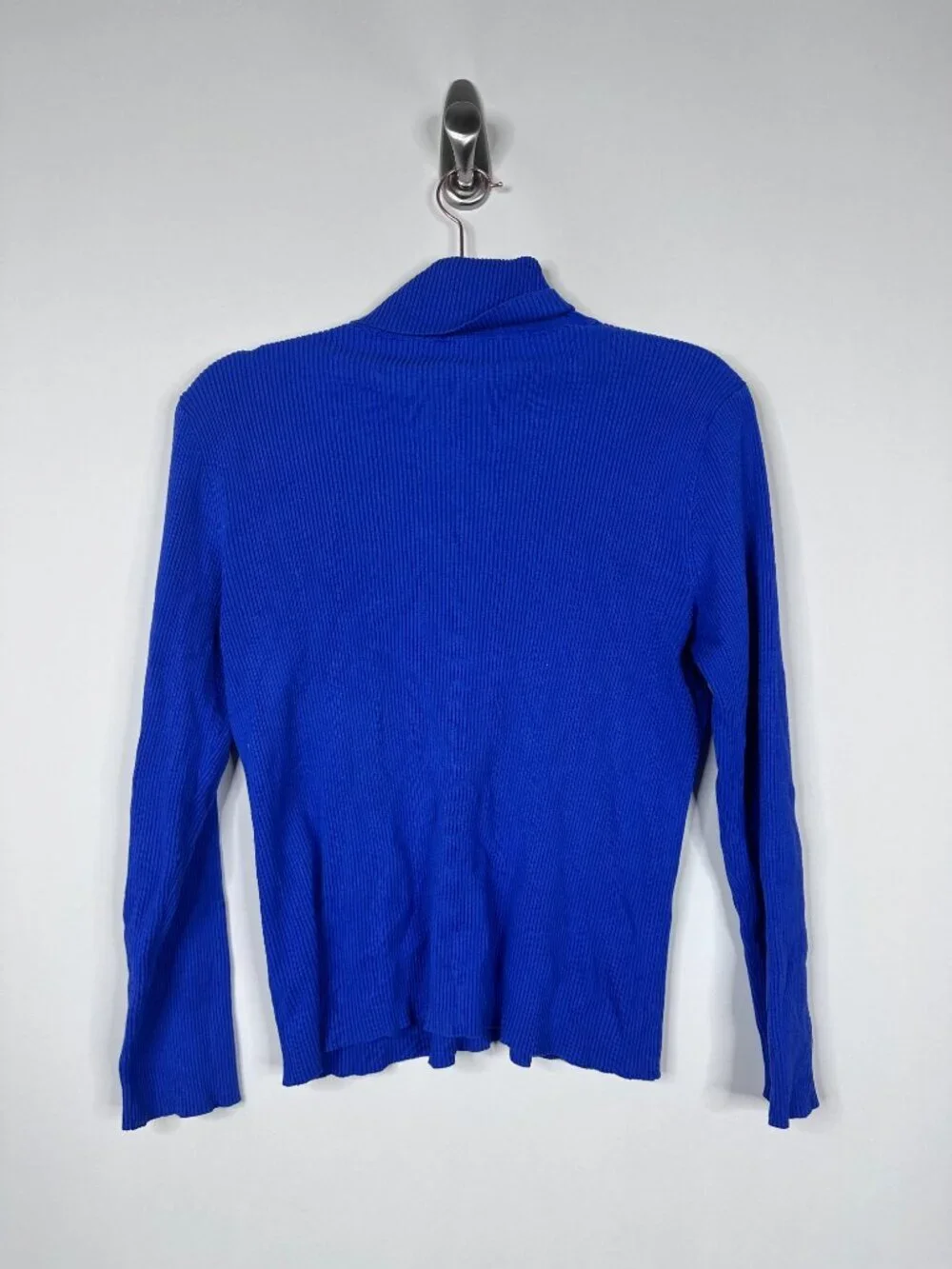 2/$30 Chico's Ribbed Turtleneck Sweater Cobalt Blue Large #A1974